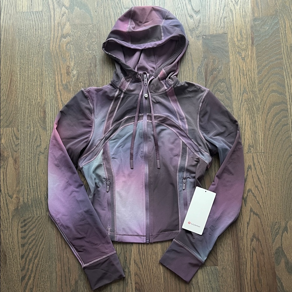 NWT • lululemon Define Cropped Hooded Jacket Mesh • Aurora Haze Purple Multi • 8